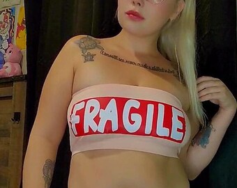 Fragile Tube Top and underwear set