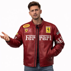 Leather ferrari jacket - Etsy 日本