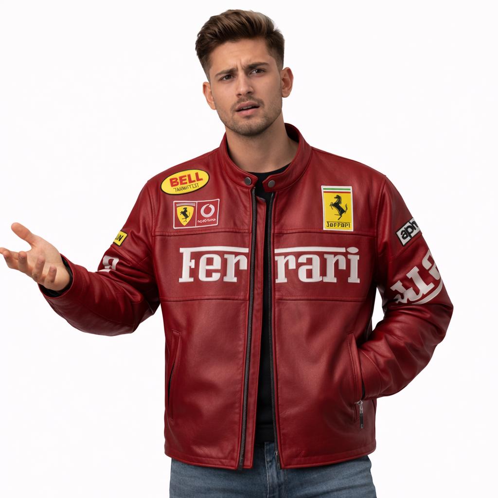 Leather ferrari jacket - Etsy 日本