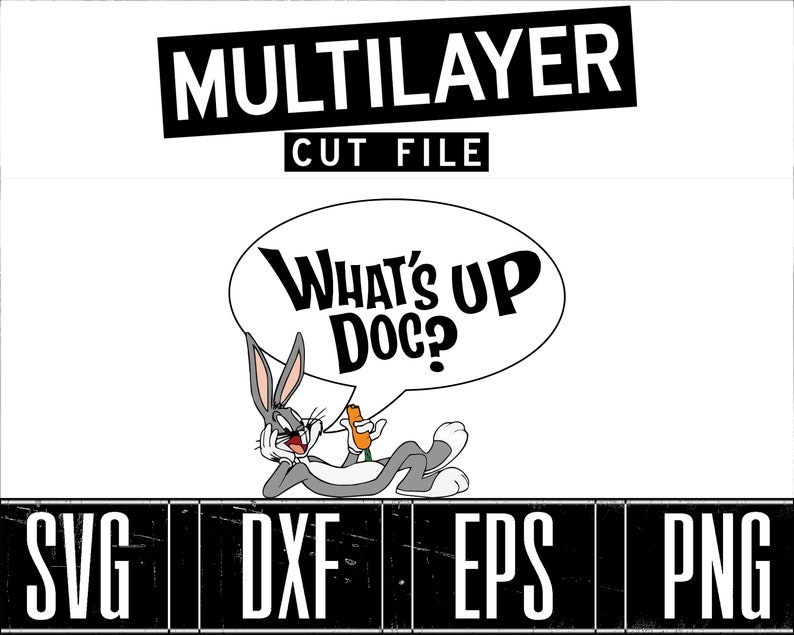 Bugs Bunny Laying Down Whats Up Doc Svg Etsy