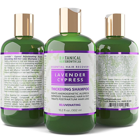 Anti Hair Loss Shampoo Lavender Cypress Organic Thickening Etsy