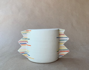 Colorful Striped Wall Vase