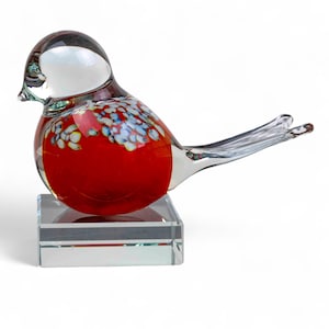 Mini Urn | Urn | Bird | Red |White dots | Glass