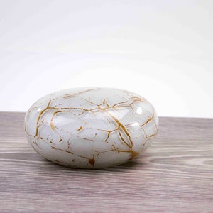 Mini Urn Stone White 12cm