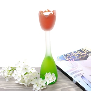 Mini urn | Urn | Tealight holder | Tulip Urn | Red tulip with Green