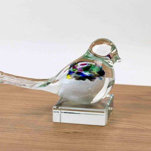 Mini Urn | Urn | Bird | White | Glass
