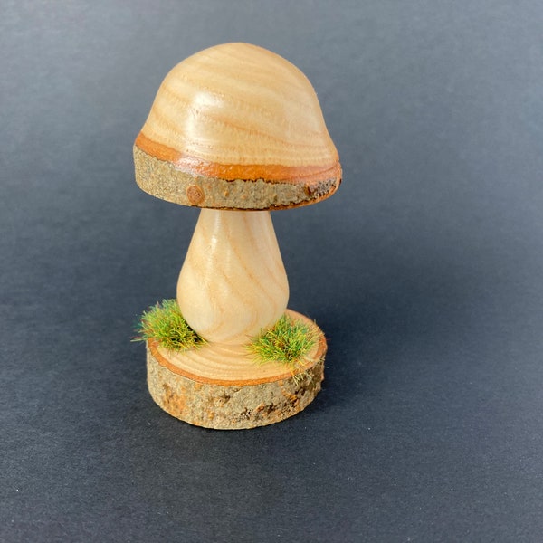 Wood Turned Toadstool, 5th Anniversary Gift, Mothers Day Gift, Wood Ornament