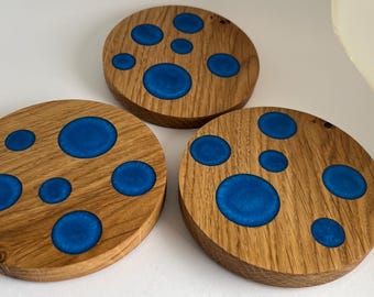 Wooden Coasters with Resin, House Warming Gift