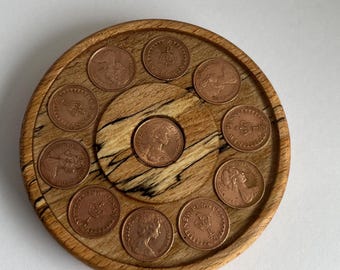Coin Coasters, Wooden Coaster with Resin, Easter Gift