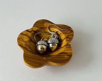 Miniature Flower Bowl, Olive Wood Bowl, Trinket Dish