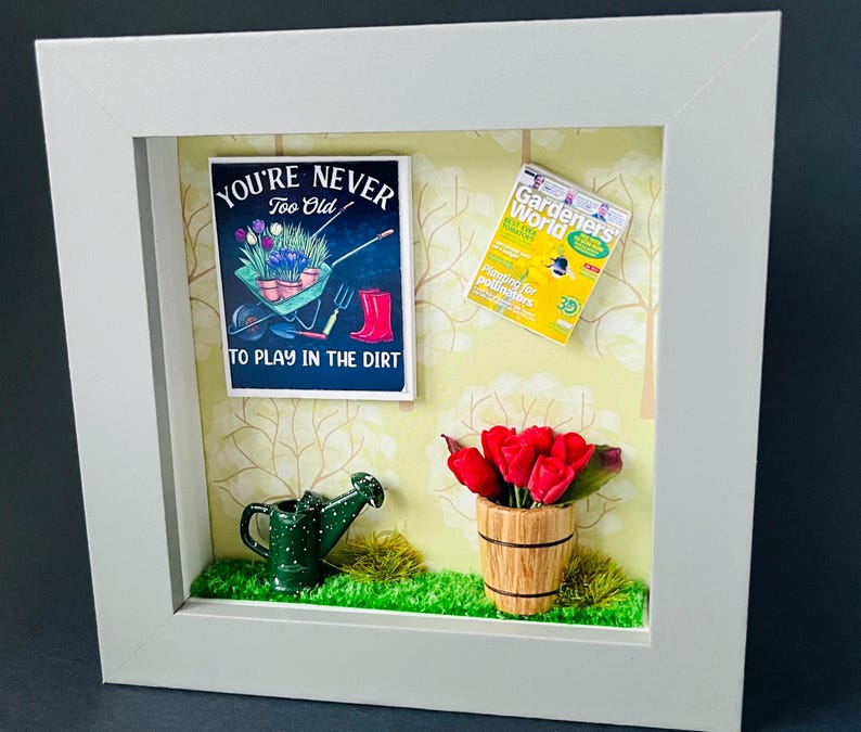 3D Box Frame With Miniatures, Shadow Box Keepsake, Mothers Day Gift - Etsy