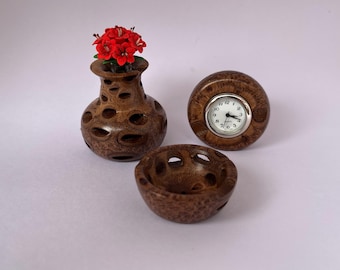 Miniature Banksia Set, Wood Turned Miniatures, House Warming Gift