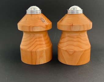 Wood Turned Salt & Pepper Set, House Warming Gift, 5th Anniversary Gift