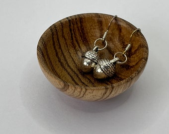 Zebrano Wood Turned Miniature, Dinky Bowl, 5th Anniversary Gift, Trinket Dish