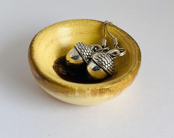 Laburnum Miniature Wood Turned Bowl, Dolls House Bowl, Trinket Dish