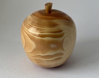 Yew Wood Turned Apple, House Warming Gift, 5th Anniversary Gift