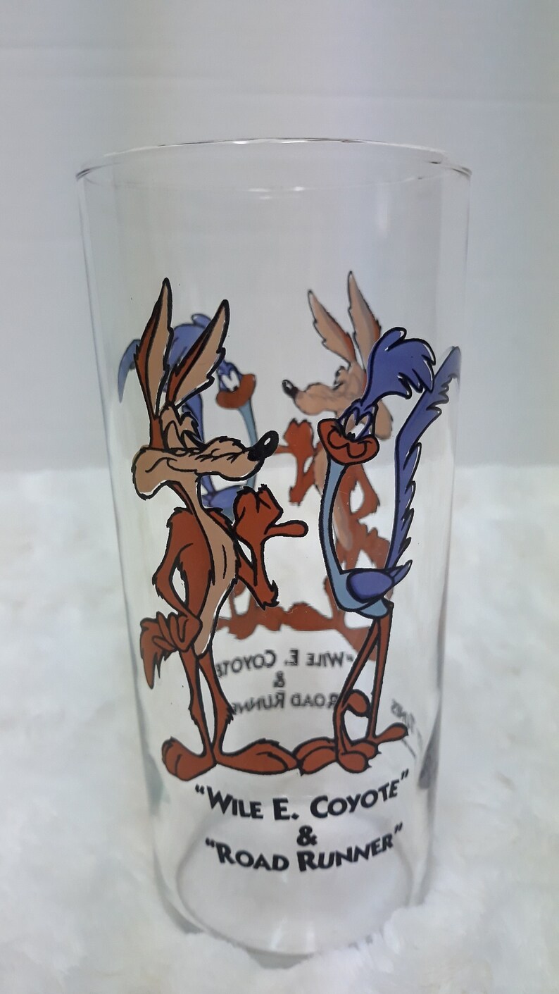Wile E. COYOTE & ROAD RUNNER Glass 16 Oz. Regular Size Etsy