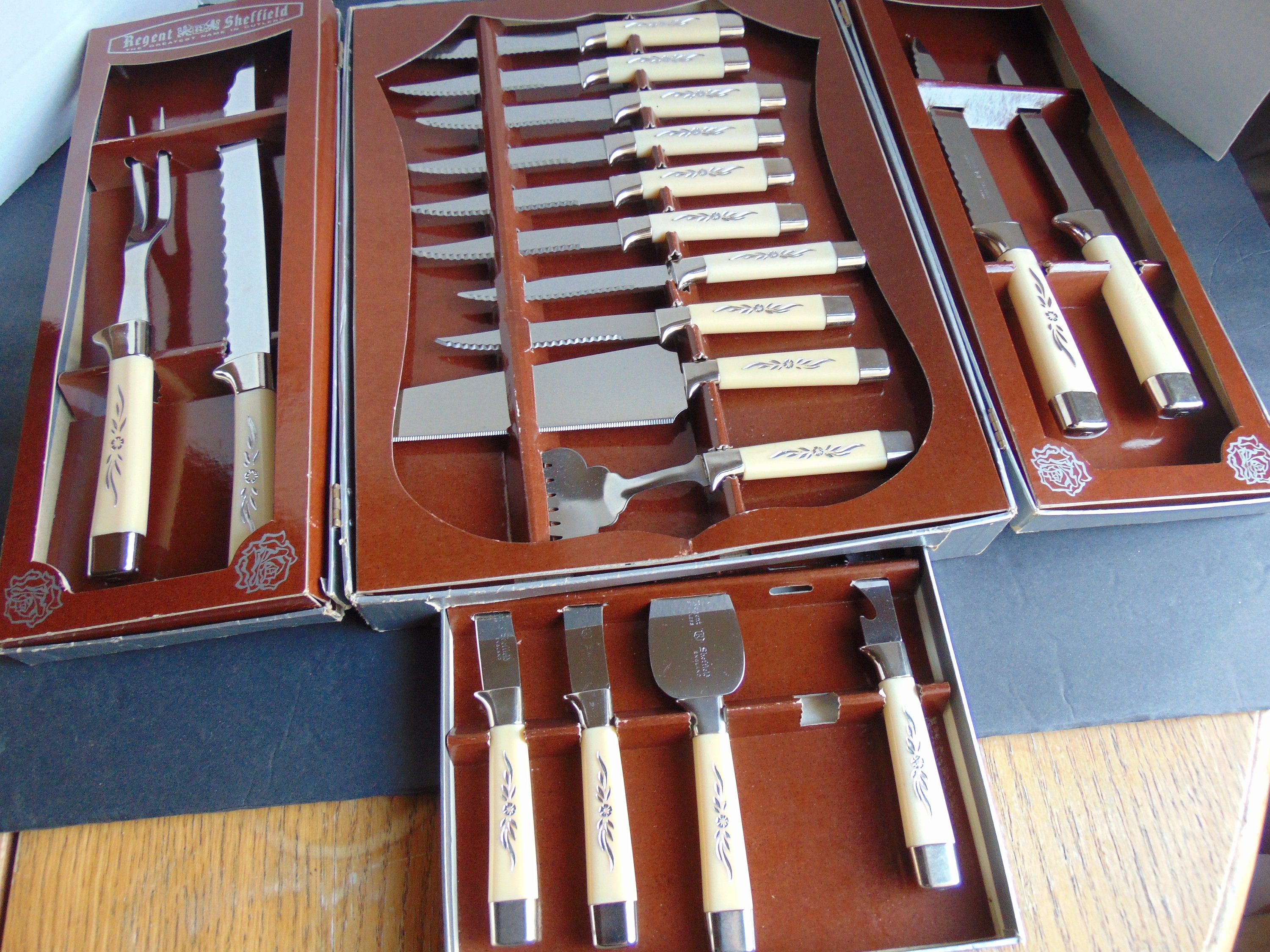 Regent Sheffield Knife Set Presentation Set Stainless Steel Etsy