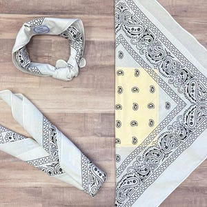 White Cotton Ice pocket Bandana: Cooling Neck Wrap for Summer
