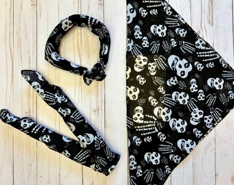 Bandana Skull Ice, Bandana Ice Pocket, Bandana rafraîchissant, Cache-cou et Bandana Ice