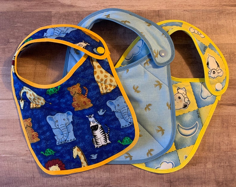 Handmade Baby Bib With Snap Closure Baby Bibs Handmade Baby Etsy