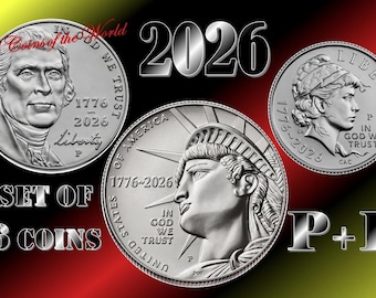 2026 P&D - Half Dollar - Nickel - Dime - Full Set of 6 Coins