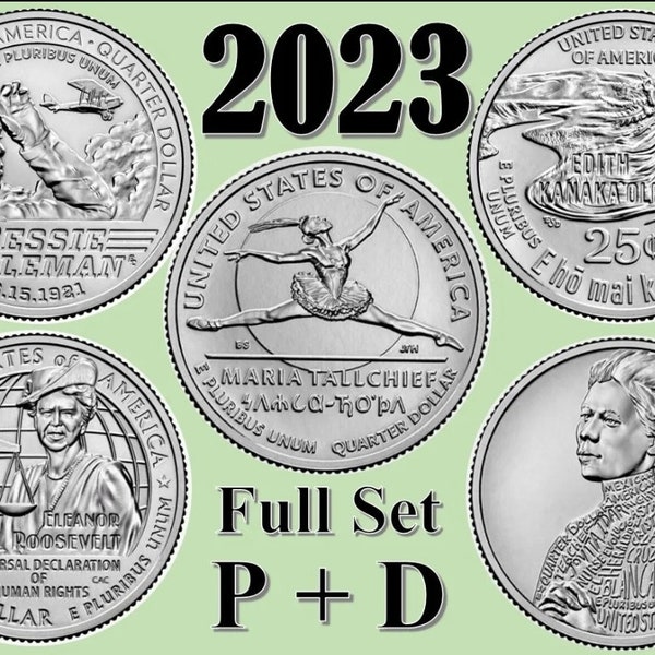 2023 P & D American Women Quarters - Complete Set of 10 Coins - UNC - United States Mint