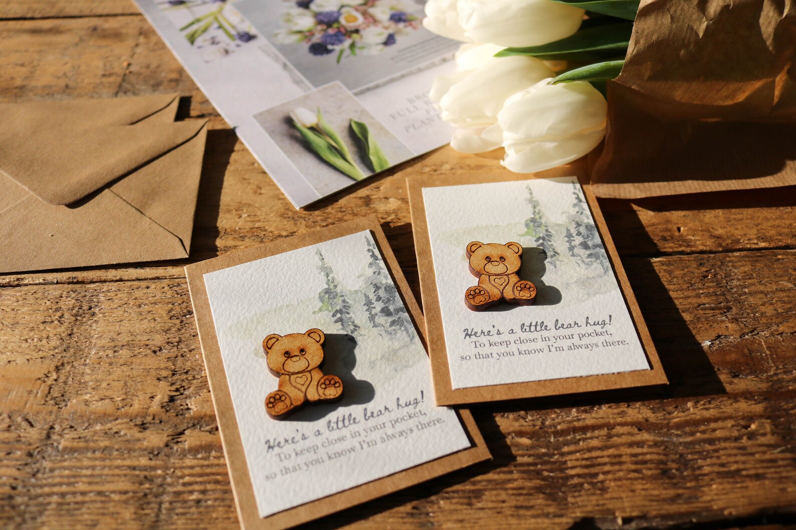 A7 Pocket Hug Pocket Hug Card Bear Hug Token Bear Hug Card Etsy UK