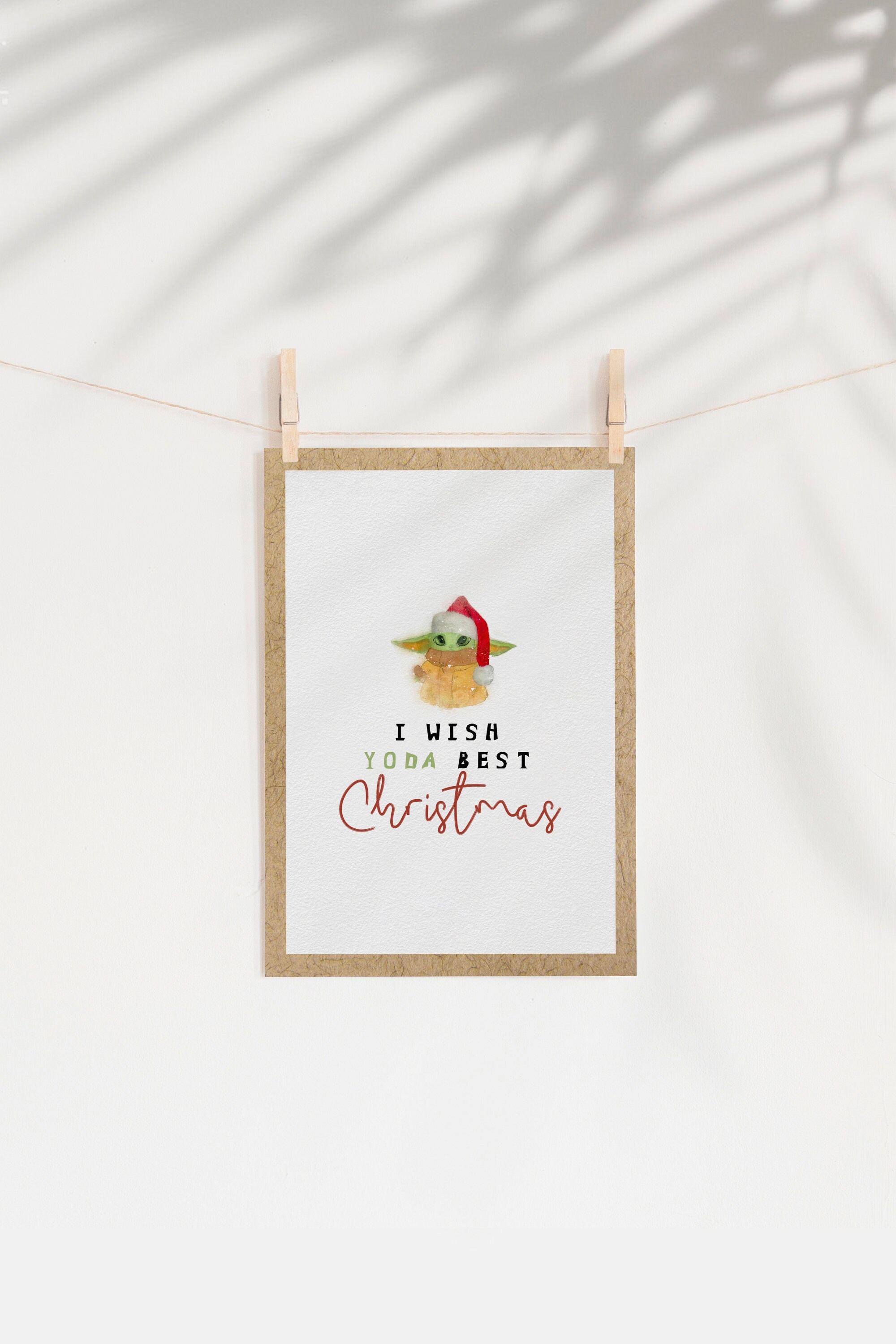 Baby Yoda Christmas cardA6 Merry Chrismas cardBest | Etsy