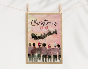 Christmas card,A6,BTS,Funny greeting cards, Birthday, Bts Army, bts merch, Christmas forever #19.29