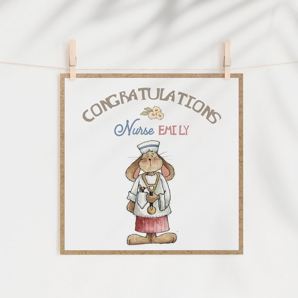 Congratulations nurse, Personalised Graduation Card for Nurse, Nursing Degree card, Congratulations card for nurse/Paramedic/Midwife