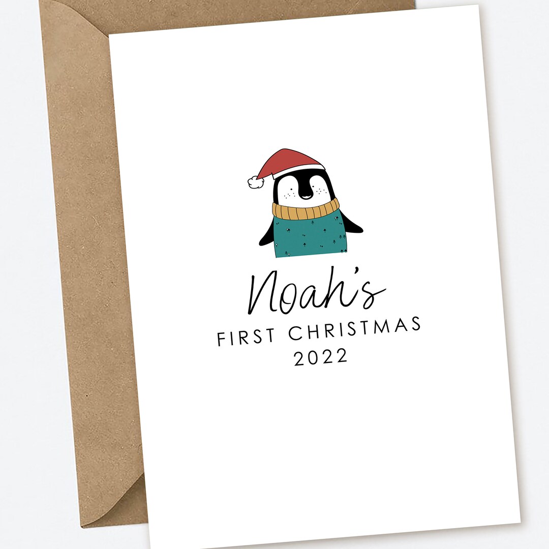first-baby-christmas-card-new-born-christmas-card-etsy