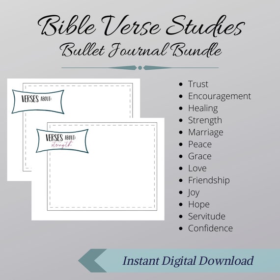 Bible Verse Studies Bullet Journal Instant Download | Etsy