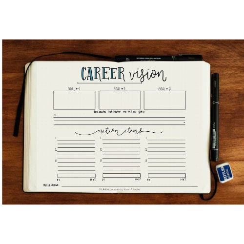 Career Vision Bullet Journal PDF - Etsy