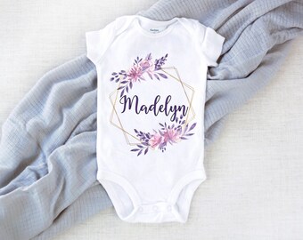monogrammed onesies for baby girl
