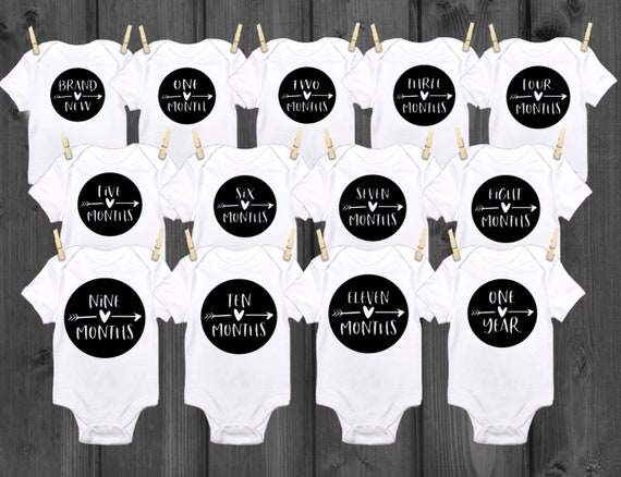 baby milestone onesies