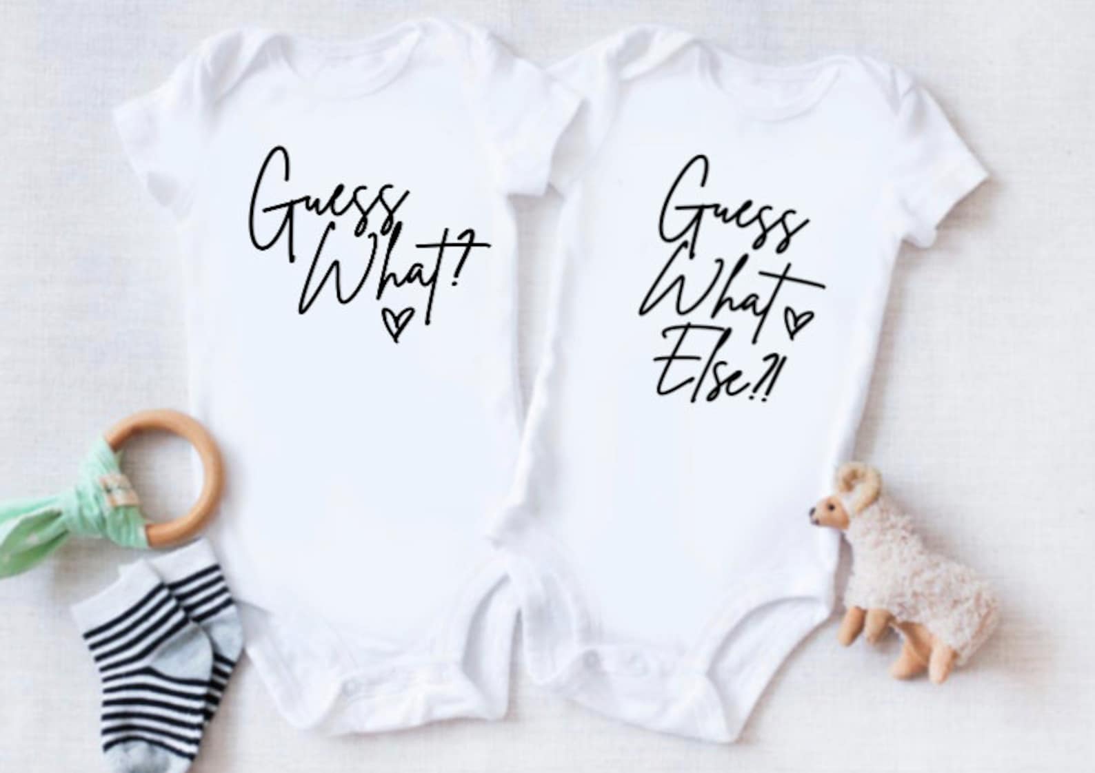 Twins pregnancy announcement Onesies ® Twins Onesie ® image 0.