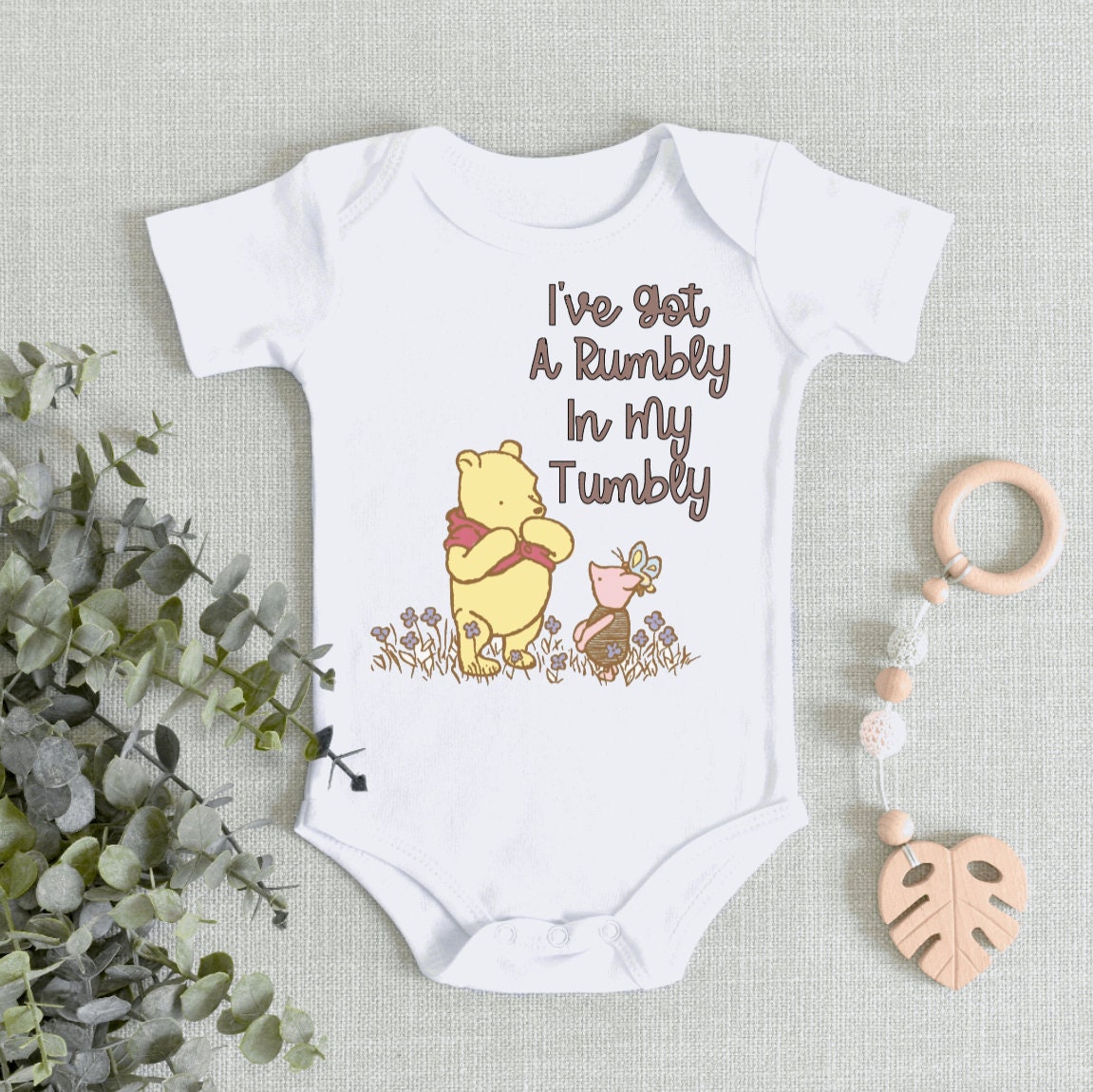 Vintage Pooh Rumbly in my Tumbly Onesie