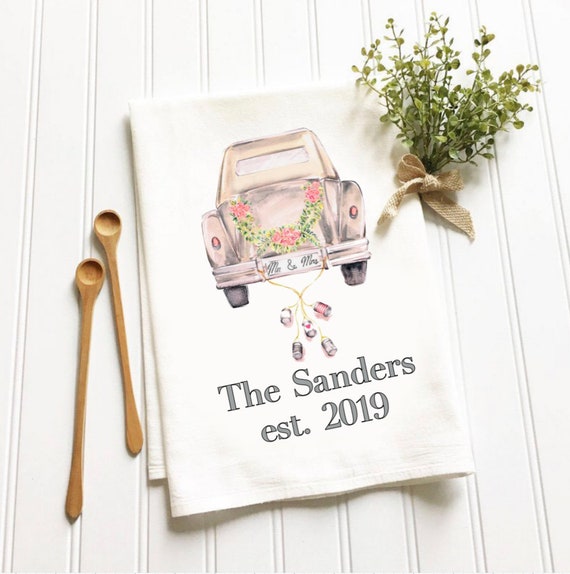 Funny Wedding Gift, Tea Towels, Newlywed Gift, Bulk Wedding Party Favors 