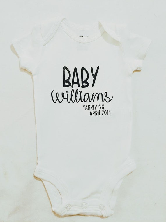 etsy baby announcement onesie