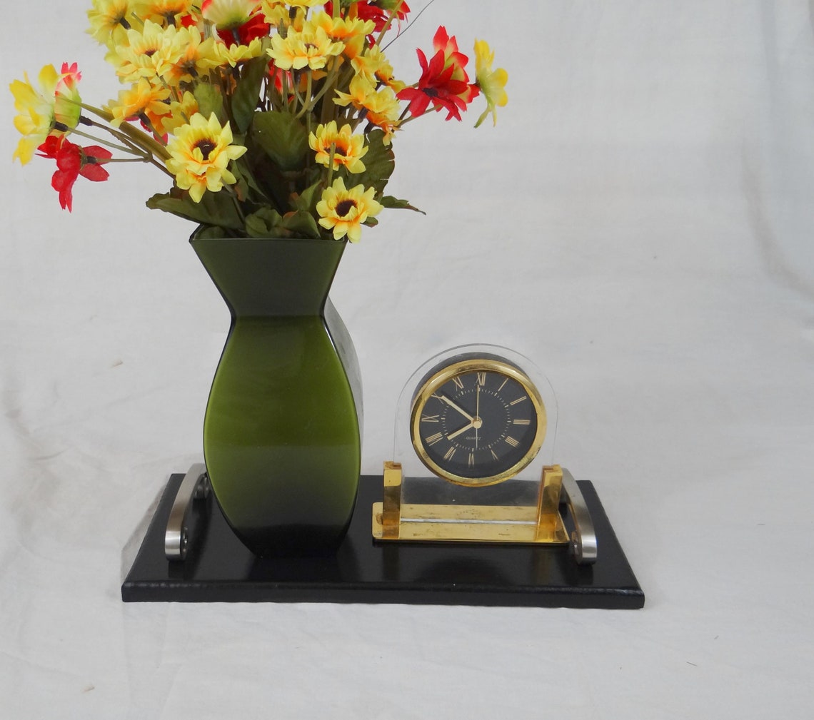 Black candle tray rectangular wood tray satin finish accent Etsy