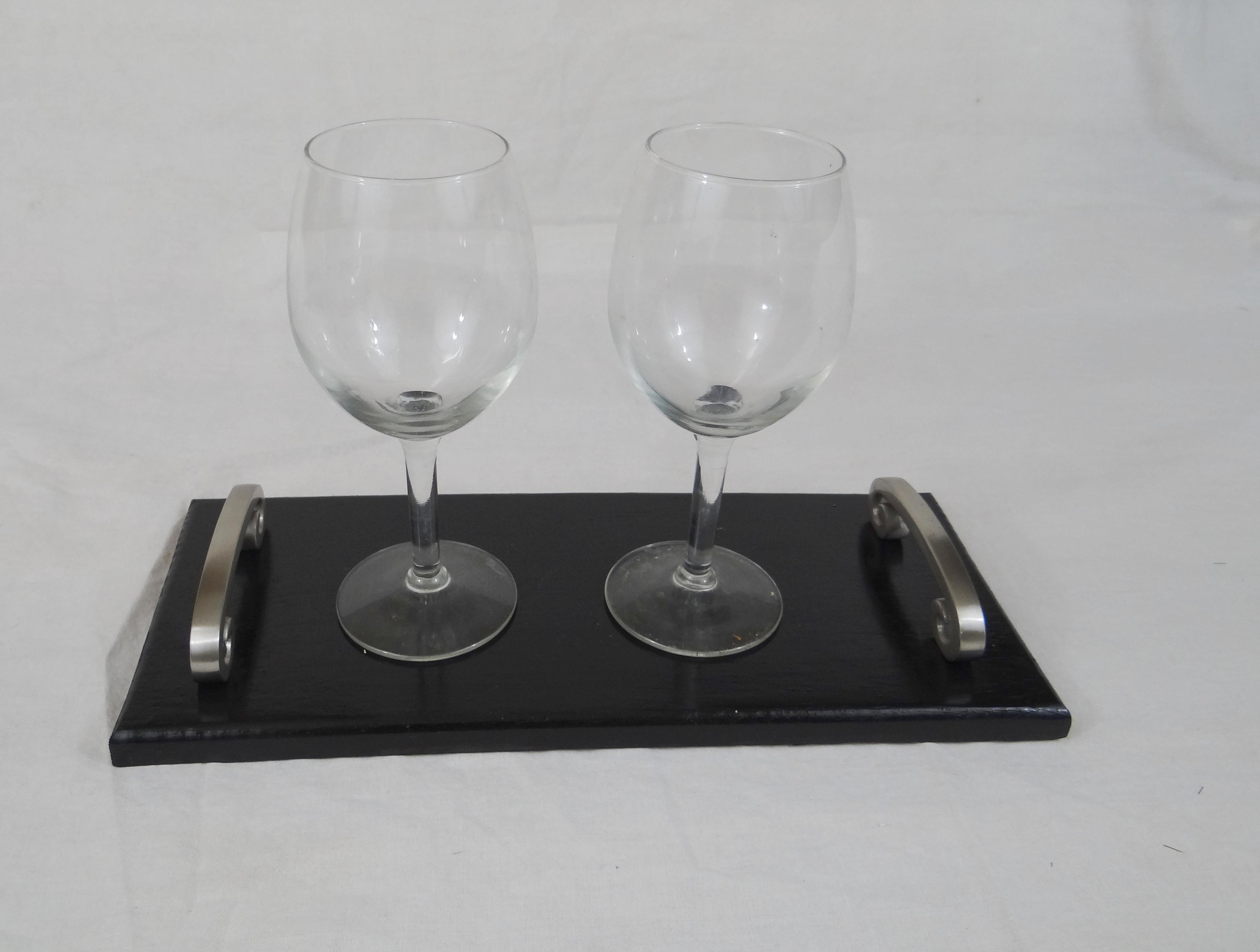Black candle tray rectangular wood tray satin finish accent Etsy