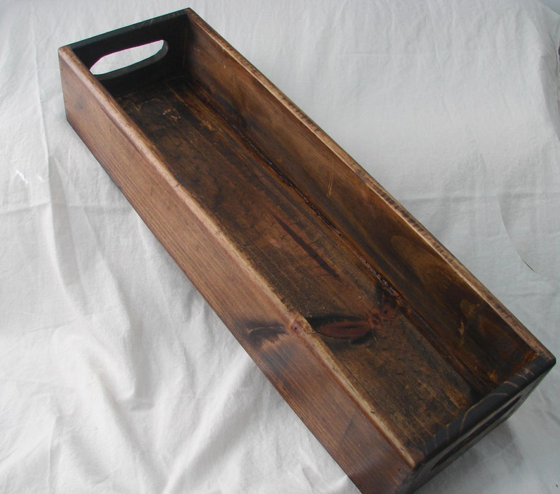 Rustic Long Wood Tray Centerpiece Accent Mason Jar Display Etsy