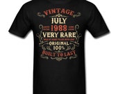 Vintage July 1988 Birthday gift birth year Original funny Unisex T-Shirt