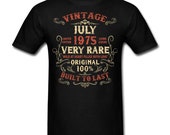 Vintage July 1975 Birthday gift birth year Original funny Unisex T-Shirt