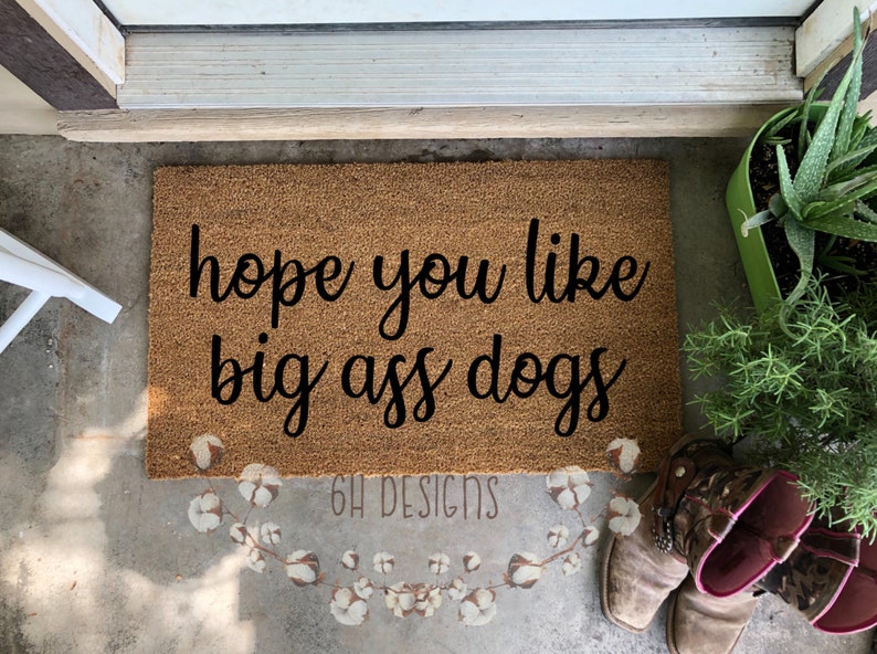 Big Ass Dog Doormat Great Dane Gifts Handpainted Doormat Etsy