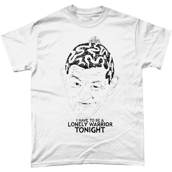 Minoru Suzuki, Lonely Warrior - white tee - NJPW wrestling t-shirt