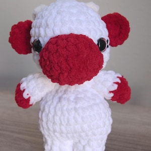 Crochet Strawberry Cow Plushie