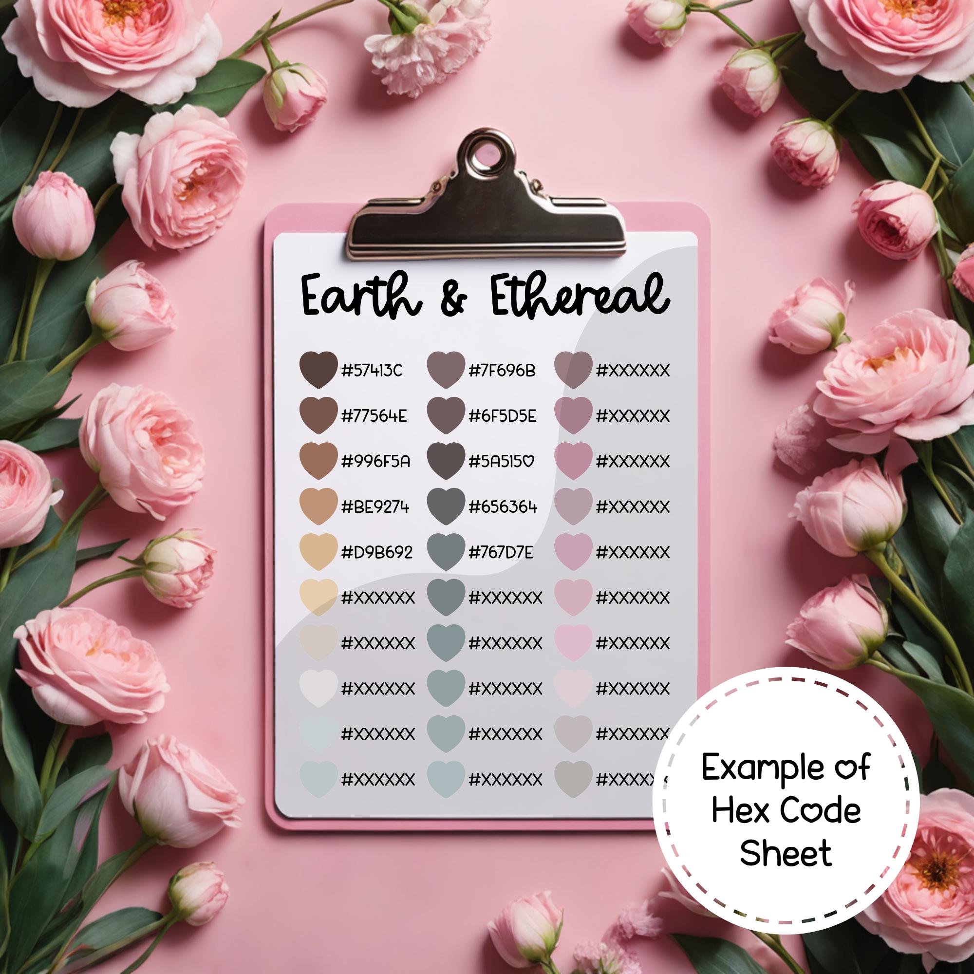 Earth & Ethereal Procreate Colour Palette: 30 Handpicked Earthy ...