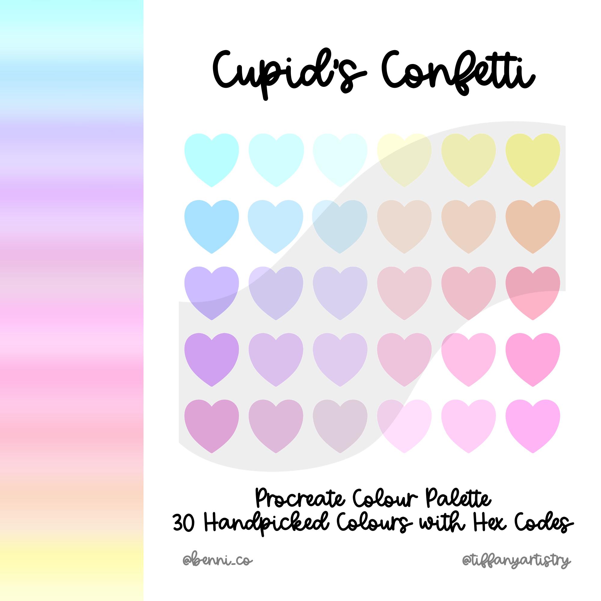 Cupid's Confetti Procreate Colour Palette: 30 Handpicked Valentine's ...